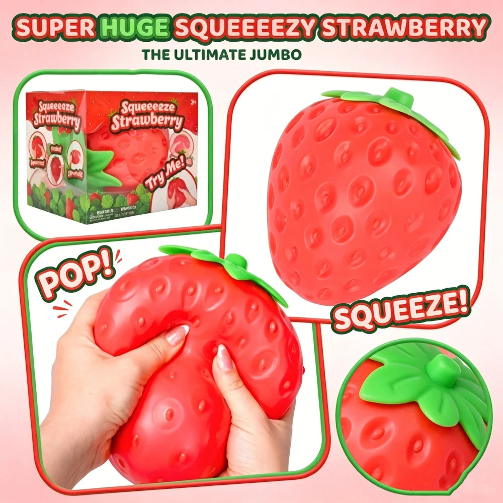Super Jumbo Strawberry Squishy Toy