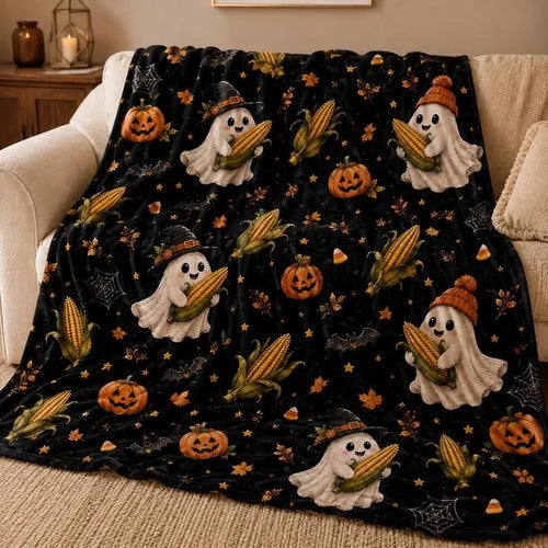 Cozy Spooky Season Throw Blanket