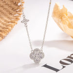 Sterling Silver Four Leaf Clover Pendant Necklace